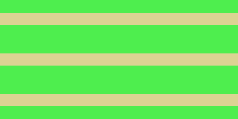 #4eee4e, #dbd393 horizontal lines, forty-one pixels wide, ninety-five pixels apart