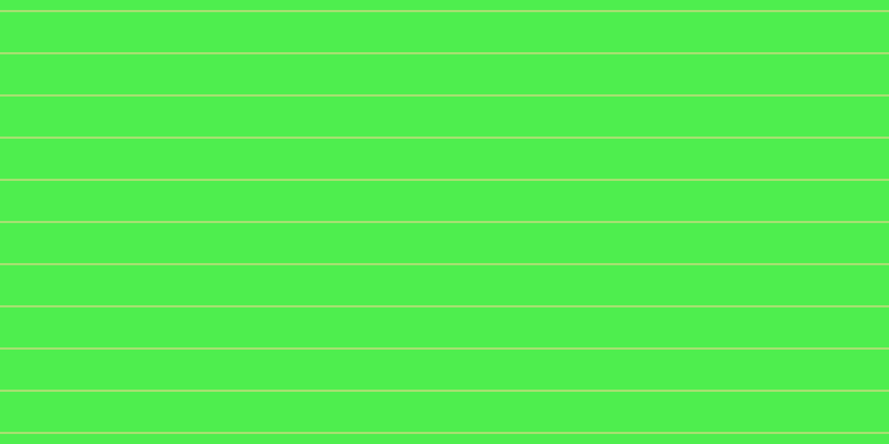 #4eee4e, #fcd393 horizontal lines, one pixels wide, thirty-seven pixels apart