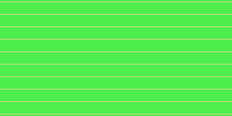 #4eee4e, #fcd393 horizontal lines, two pixels wide, forty-one pixels apart