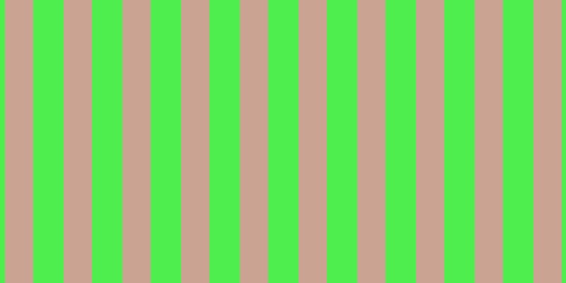 #4eee4e, #caa393 vertical lines, forty pixels wide, forty-three pixels apart