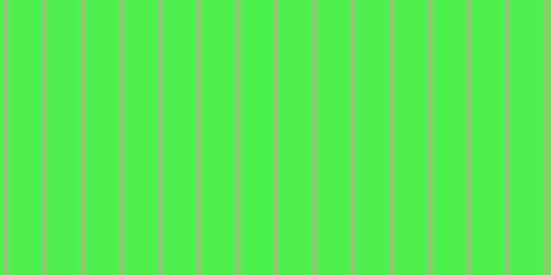 #4eee4e, #caa393 vertical lines, four pixels wide, fifty-two pixels apart