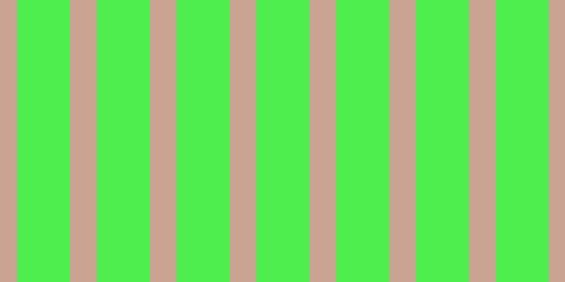 #4eee4e, #caa393 vertical lines, thirty-eight pixels wide, seventy-five pixels apart