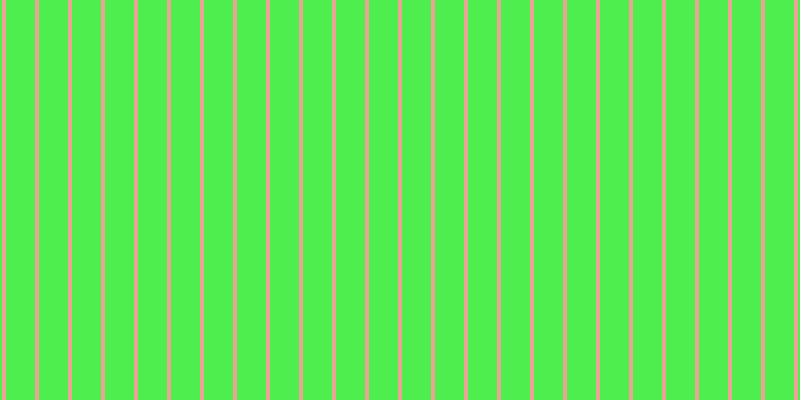 #4eee4e, #eba393 vertical lines, four pixels wide, twenty-nine pixels apart