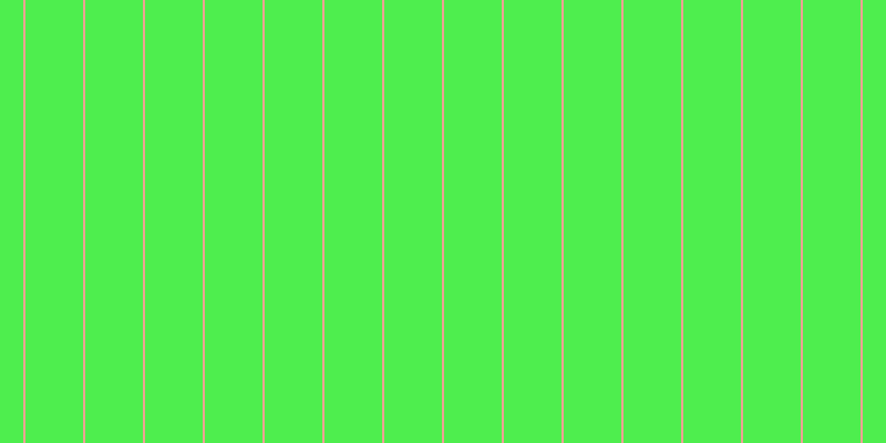 #4eee4e, #eba393 vertical lines, two pixels wide, fifty-two pixels apart
