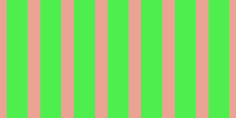 #4eee4e, #eba393 vertical lines, forty-three pixels wide, seventy-one pixels apart