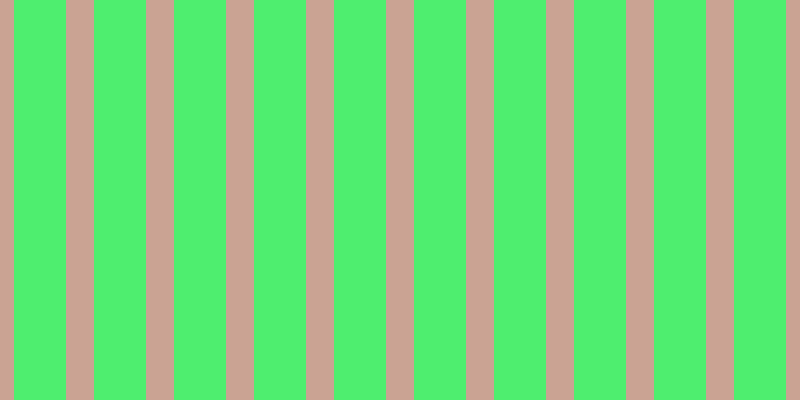 #4eee6f, #caa393 vertical lines, twenty-eight pixels wide, fifty-two pixels apart