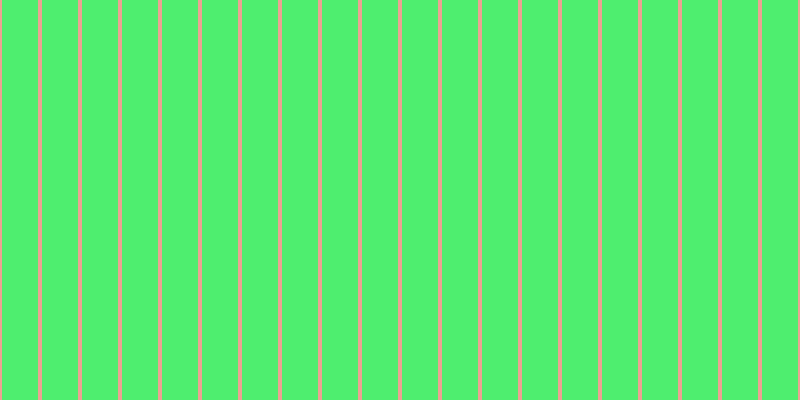 #4eee6f, #eba393 vertical lines, four pixels wide, thirty-six pixels apart