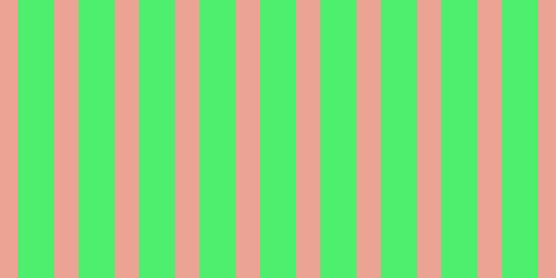 #4eee6f, #eba393 vertical lines, thirty-five pixels wide, fifty-two pixels apart