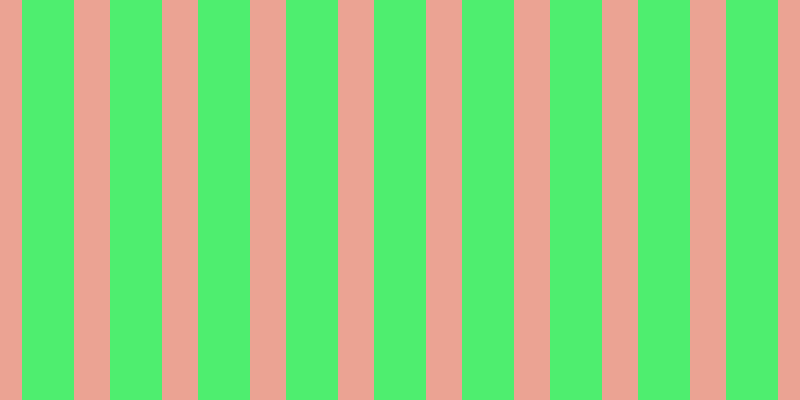 #4eee6f, #eba393 vertical lines, thirty-six pixels wide, fifty-two pixels apart