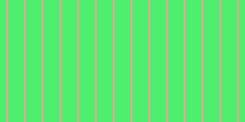 #4eee6f, #eba393 vertical lines, six pixels wide, fifty-two pixels apart
