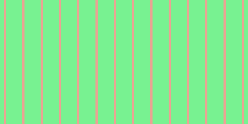 #4eee6f (75%), #eba393 vertical lines, seven pixels wide, fifty-two pixels apart