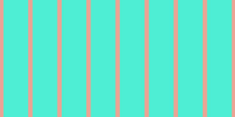 #4eeed2, #eba393 vertical lines, fifteen pixels wide, eighty-four pixels apart