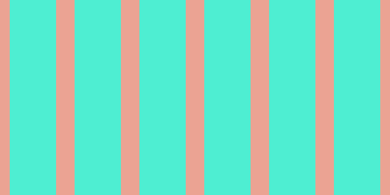 #4eeed2, #eba393 vertical lines, thirty-eight pixels wide, ninety-five pixels apart