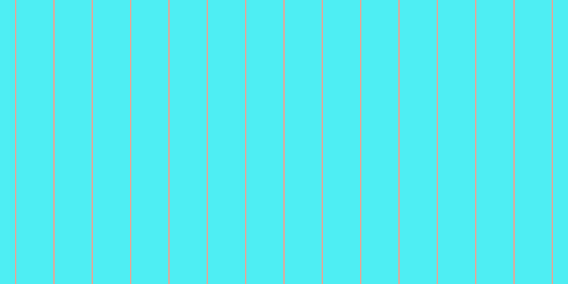 #4eeef3, #eba393 vertical lines, two pixels wide, fifty-two pixels apart