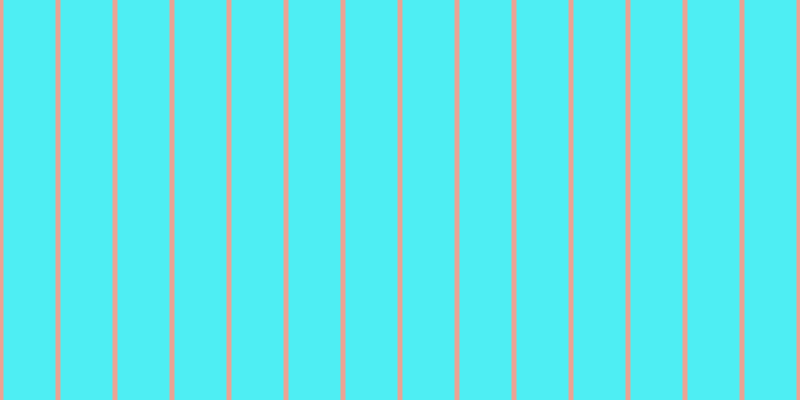 #4eeef3, #eba393 vertical lines, five pixels wide, fifty-two pixels apart