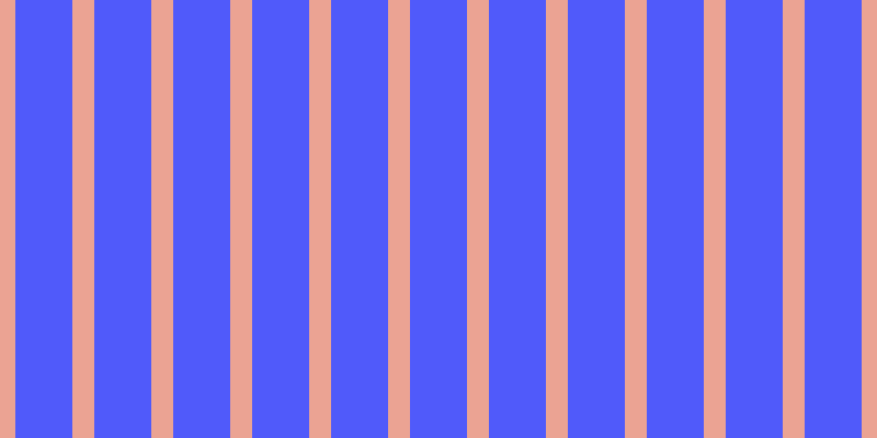 #505afa, #eba393 vertical lines, twenty pixels wide, fifty-two pixels apart