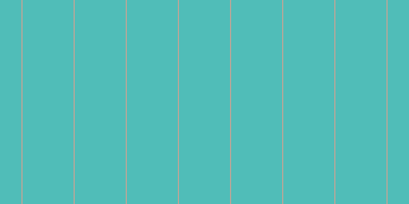 #50bdb8, #caa393 vertical lines, two pixels wide, one hundred pixels apart