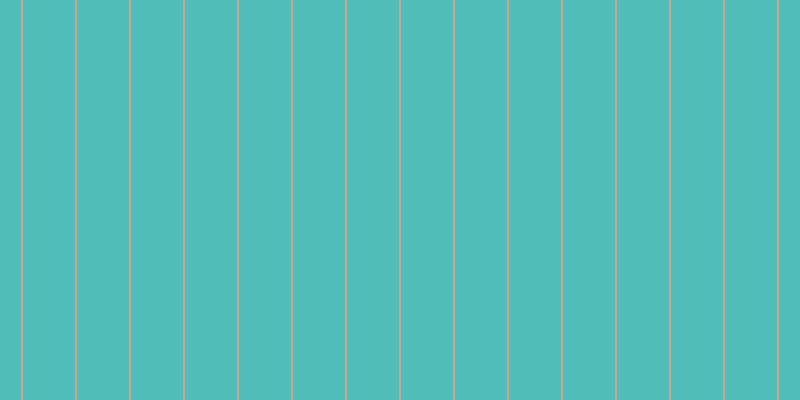 #50bdb8, #caa393 vertical lines, two pixels wide, fifty-two pixels apart
