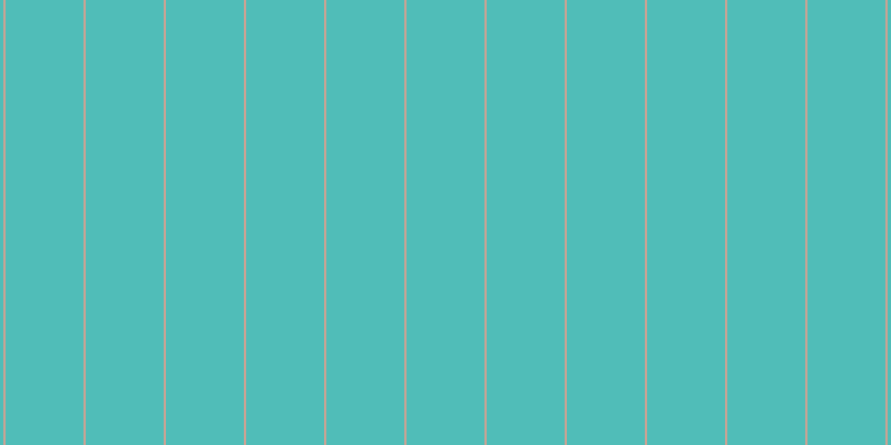 #50bdb8, #caa393 vertical lines, two pixels wide, seventy pixels apart
