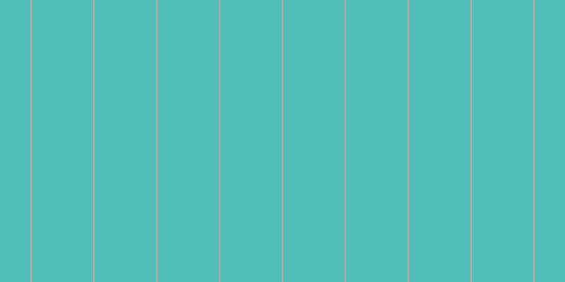 #50bdb8, #caa393 vertical lines, two pixels wide, eighty-seven pixels apart