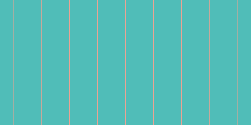 #50bdb8, #eba393 vertical lines, two pixels wide, eighty-seven pixels apart