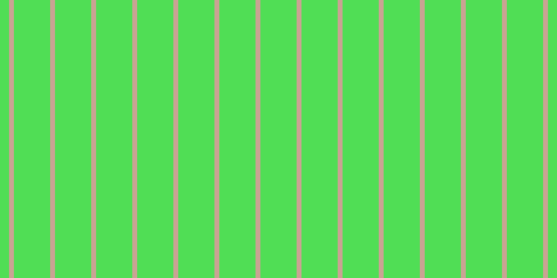 #50de55, #caa393 vertical lines, seven pixels wide, fifty-two pixels apart