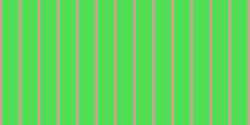 #50de55, #caa393 vertical lines, nine pixels wide, fifty-two pixels apart