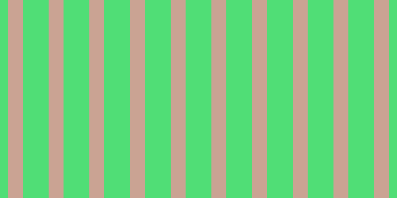 #50de76, #caa393 vertical lines, thirty pixels wide, fifty-two pixels apart
