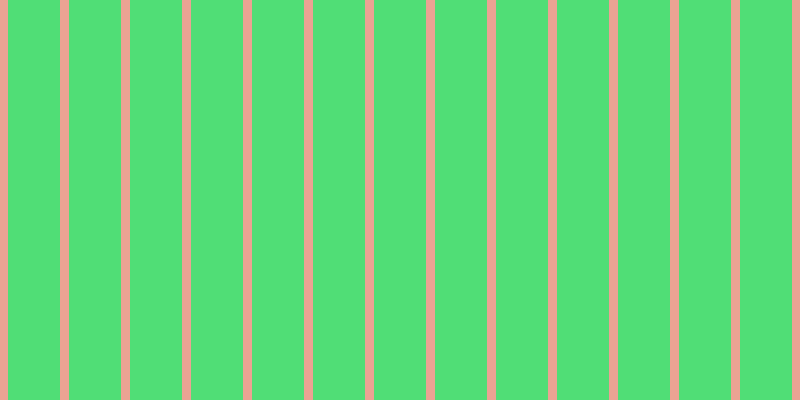 #50de76, #eba393 vertical lines, nine pixels wide, fifty-two pixels apart