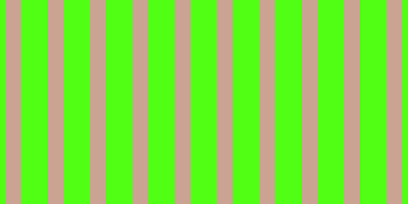 #50ff13, #caa393 vertical lines, thirty-one pixels wide, fifty-two pixels apart