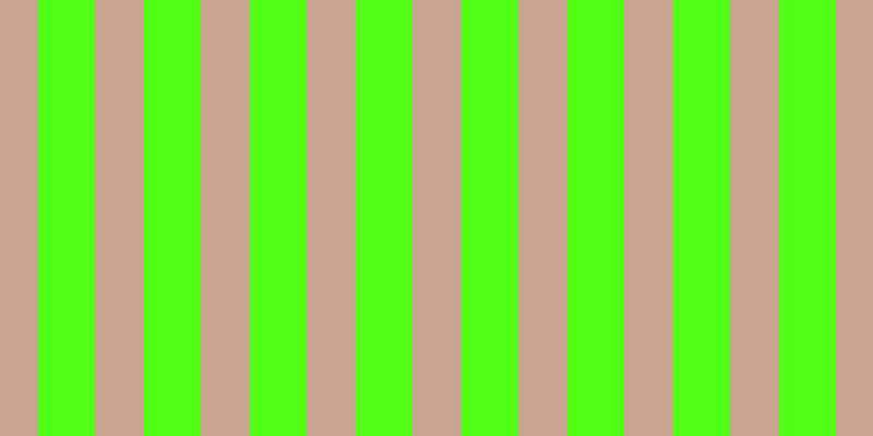 #50ff13, #caa393 vertical lines, forty-five pixels wide, fifty-two pixels apart