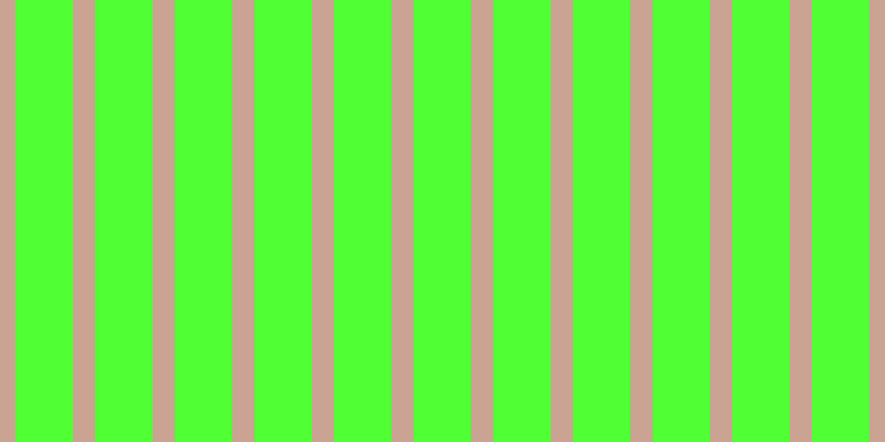 #50ff34, #caa393 vertical lines, twenty pixels wide, fifty-two pixels apart