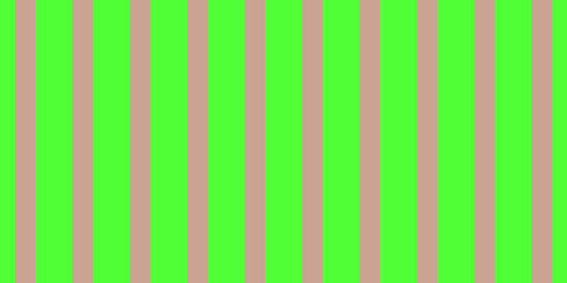 #50ff34, #caa393 vertical lines, twenty-nine pixels wide, fifty-two pixels apart