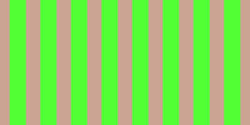 #50ff34, #caa393 vertical lines, forty-six pixels wide, fifty-two pixels apart