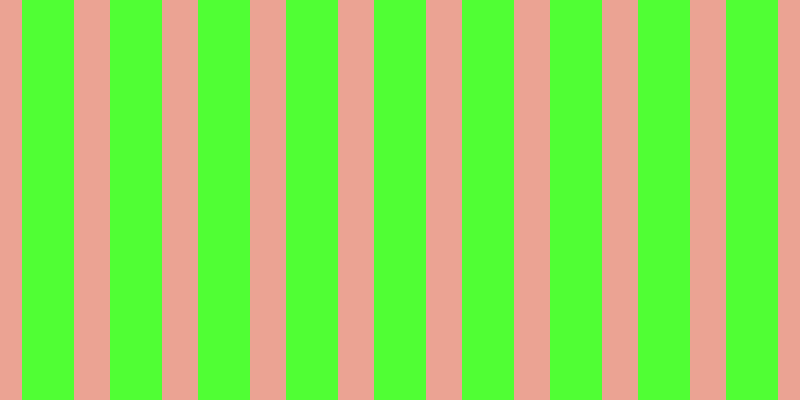 #50ff34, #eba393 vertical lines, thirty-six pixels wide, fifty-two pixels apart