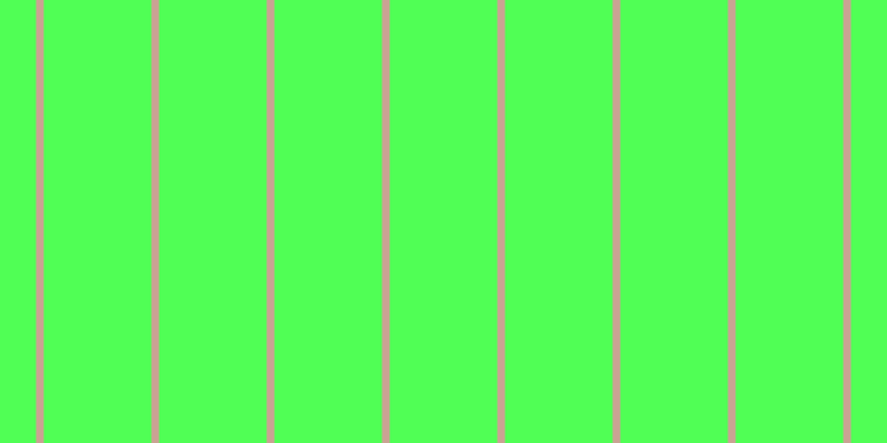 #50ff55, #caa393 vertical lines, seven pixels wide, ninety-seven pixels apart