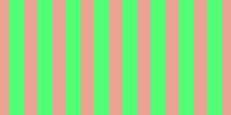 #50ff76, #eba393 vertical lines, forty-six pixels wide, fifty-two pixels apart