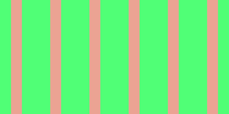 #50ff76, #eba393 vertical lines, thirty-eight pixels wide, ninety-nine pixels apart