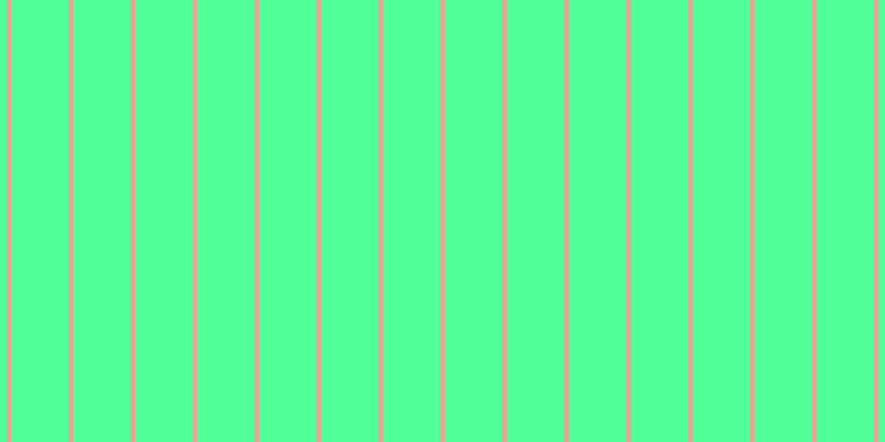#50ff97, #eba393 vertical lines, four pixels wide, fifty-two pixels apart
