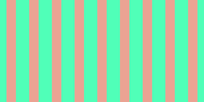 #50ffb8, #eba393 vertical lines, thirty-seven pixels wide, fifty-two pixels apart