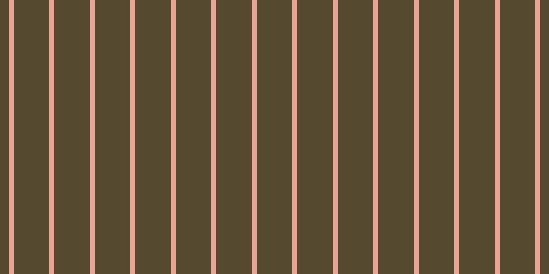 #554a2f, #eba393 vertical lines, seven pixels wide, fifty-two pixels apart