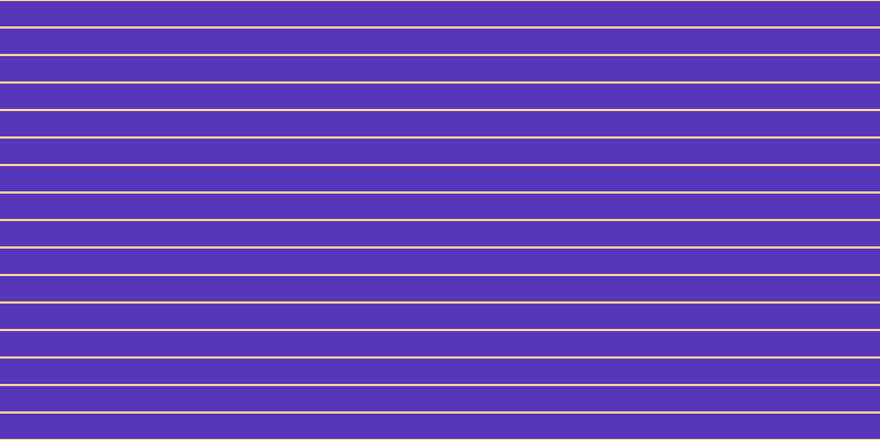 #5837bb, #fcd393 horizontal lines, two pixels wide, twenty-three pixels apart