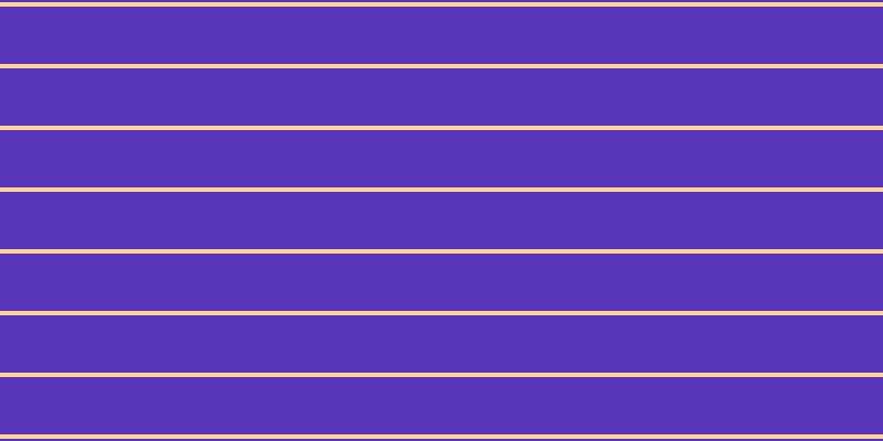 #5837bb, #fcd393 horizontal lines, four pixels wide, fifty-two pixels apart