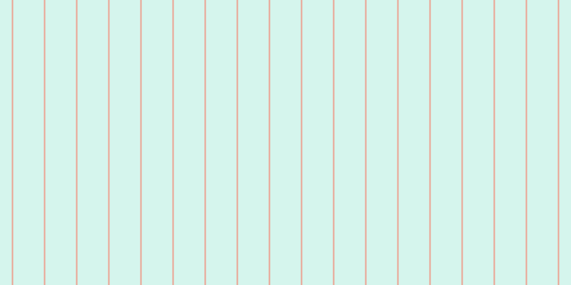 #58dcbb (25%), #eba393 vertical lines, two pixels wide, forty-three pixels apart