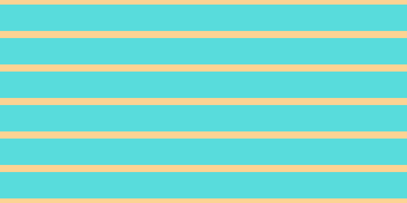 #58dcdc, #fcd393 horizontal lines, fourteen pixels wide, fifty-two pixels apart