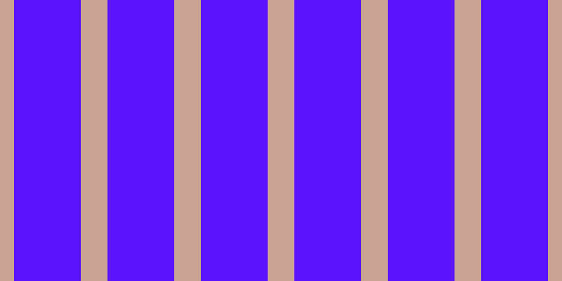 #5a13fa, #caa393 vertical lines, thirty-eight pixels wide, ninety-five pixels apart