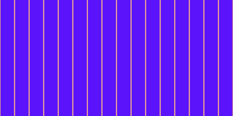 #5a13fa, #eba393 vertical lines, four pixels wide, forty-six pixels apart