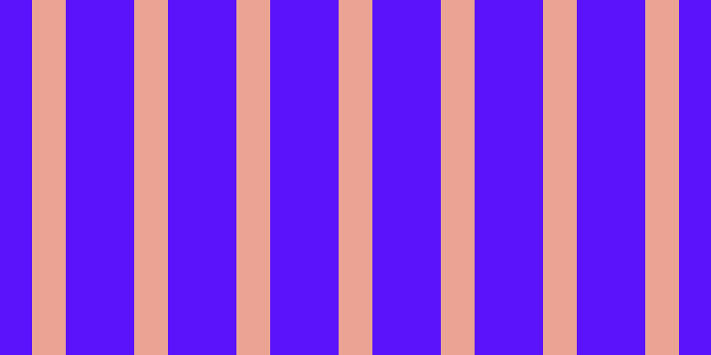 #5a13fa, #eba393 vertical lines, thirty-eight pixels wide, seventy-seven pixels apart