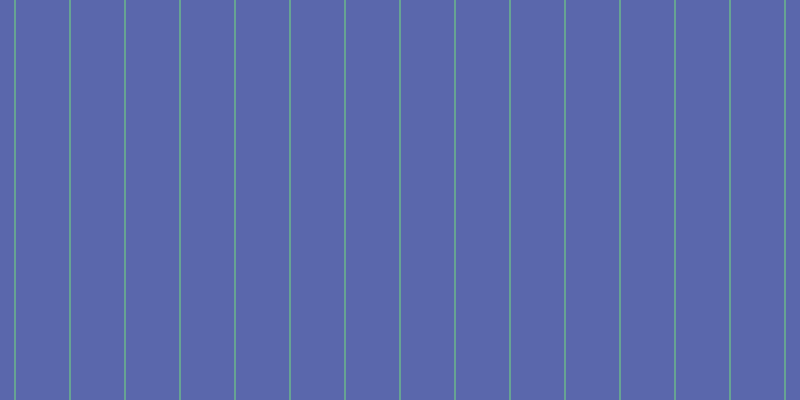 #5a67ac, #67a393 vertical lines, two pixels wide, fifty-three pixels apart