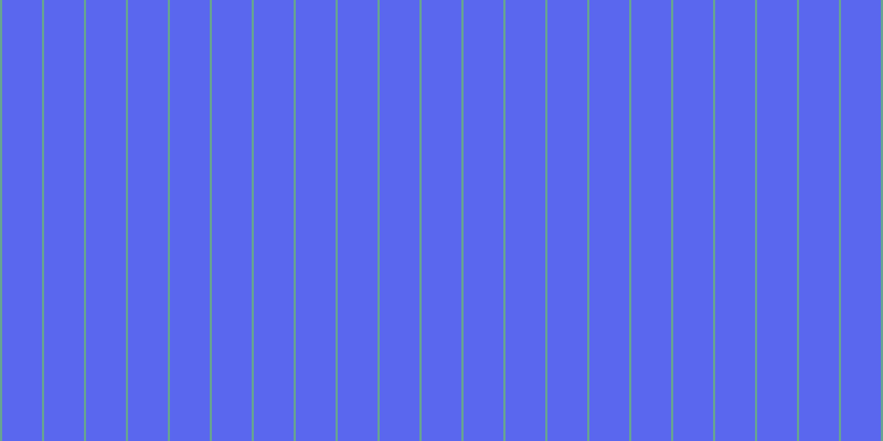#5a67ee, #67a393 vertical lines, two pixels wide, thirty-six pixels apart